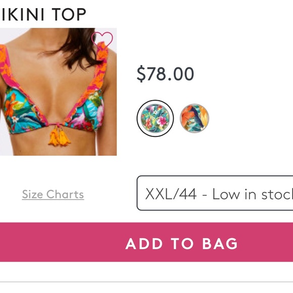 Beautiful tropical bikini top 😍🥰 NWOT - Picture 8 of 8